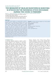 At the same time, i can tell you that forex trading is haram, yes forex can be 100% haram if you are driven by greed and gambling sensation for a quick catch. Pdf The Behavior Of Muslim Investors In Investing In Stocks On The Indonesia Stock Exchange During The Covid 19 Pandemic