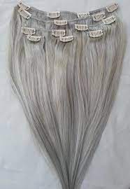 100 Human Hair Extensions 7pcs Clip In Ash Silver Gray Beige Blonde Base Silver Hair Clip Clip In Hair Extensions Hair Extensions Best