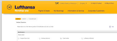 Lufthansa Online Check In Online Checks English Help Booking Information