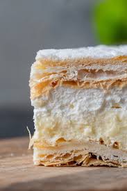 Papal Cream Cake Or Kremowka One Of The Best Polish Desserts Https Tasteisyours Com Recipe Polish Desserts Desserts Food