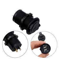 5v usb port hardwire ki Car Charger Cigarette Lighter Socket Dual Usb Port 12v 120w 3 1a Car Kit Shopee Malaysia