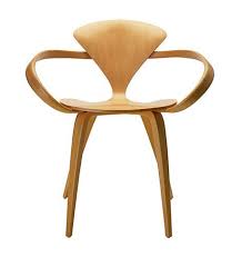 Cherner armchair with metal base. Cherner Chair Company Wooden Armchair Cherner Chair
