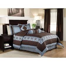 Black And Brown Comforter Sets Comforter Sets Blue And Brown Queen Size Lofton Blue Brown Comforter Set Bonus Pillows By Pem America Lofton Comforter Sets Comfortable Bedroom Home Decor