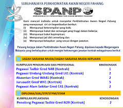 Contoh soalan peperiksaan online pegawai tadbir negeri gred n41. Jawatan Kosong Di Suruhanjaya Perkhidmatan Awam Negeri Pahang Spanp Appjawatan Malaysia