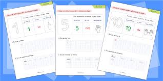 Feuille D Ecriture Apprendre A Ecrire Les Nombres En Lettres La fiche se divise en 4 parties. apprendre a ecrire les nombres en lettres