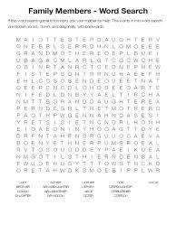 Consider sending an email or visiting him. Family Members Hard Word Search Kinship And Descent