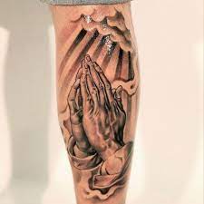 125 Best Leg Tattoos For Men Cool Ideas Designs 2021 Guide Hand Tattoos For Guys Praying Hands Tattoo Design Best Leg Tattoos