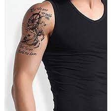 A tattoo design on the upper arm lends that macho touch to your image. Anchor Tattoo Upper Arm Tattoo Fake Tattoo Disposable Tattoo For Body Th482 Amazon De Beauty