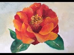 How To Paint A Red Camellia Flower With Watercolor A Fast And Easy Tutorial Watercolor Flowers Painting Flower Painting