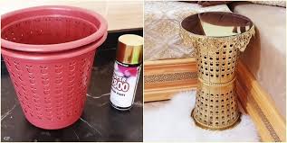 صنع طاولة للديكور بشبيكات الريكلام والصباغة Trash Can Canning Home