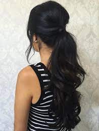 30 Eye Catching Ways To Style Curly And Wavy Ponytails Hair Ponytail Styles Long Hair Styles Long Hair Ponytail Styles