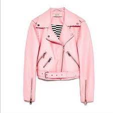 Bubblegum Pink Faux Leather Jacket Leather Jacket Leather Jackets Women Pink Leather Jacket
