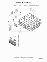 Release the track stops from the upper dishrack rails and pull the upper rack from the dishwasher and place it upside down on a work surface. Kitchenaid Undercounter Dishwasher Kuds30ivbl3 Ereplacementparts Com