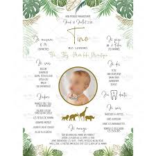 Mmez Creazioni Affiche Anniversaire Personnalisee Jungle Tropical Chic En 2020 Anniversaire Theme Jungle Anniversaire Jungle
