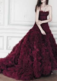 Oxblood Wedding Style Inspiration Lane In 2020 Colored Wedding Gowns Gowns Pretty Dresses