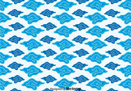 Megamendung Batik Background Vector In 2020 Megamendung Batik Pattern Vector Free