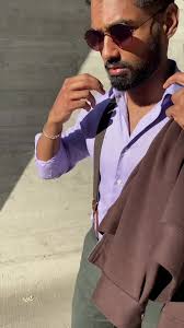 Camisa De Vestir De Hombre Color Purpura