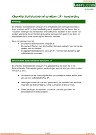 Checklist Sollicitatiebrief Schrijven 2f Handleiding Pdf Free Download