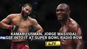 Jorge masvidal (born november 12, 1984) is a mixed martial artist from miami florida who competes ufc's welterweight division. Kamaru Usman Jorge Masvidal Get Into Verbal War At Super Bowl Radio Row Video Dailymotion