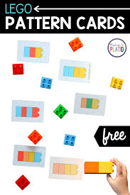 lego pattern cards playdough to plato