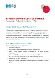 Scholarship to be taken at: British Council Malaysia Ielts Scholarship Frequently Asked Questions Faqs By British Council Issuu