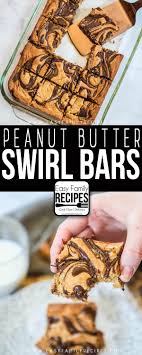 Real pieces of reese's peanut butter cups and a fudge swirl in our breyers®. Classic Peanut Butter Swirl Bars Recipe Easy Family Recipes