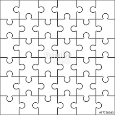 Find great deals on ebay for blank jigsaw puzzle. Vector Jigsaw Puzzle Blank Template 36 Pieces Puzzle Piece Template Puzzle Piece Crafts Free Jigsaw Puzzles