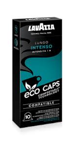 Lavazza jolie plus gun metal coffee machine. Lavazza 100 Eco Caps Coffee Pods Compatible With Nespresso Original Machines Lungo Intenso Compostable 10 Pack Of 10 530 G 1 09 Kg Amazon Co Uk Grocery