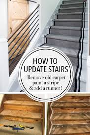 Learn how to remove carpet from stairs. How To Paint Stairs And The Striped Staircase Makeover Deeply Southern Home