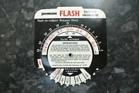 Details About Vintage Johnson Flash Exposure Calculator Dial Monochrome B W And Colour