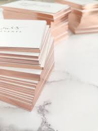 Rose Gold Gilt Edge Business Cards Pretty Business Cards Foil Business Cards Gold Foil Business Cards