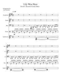 Print And Download In Pdf Or Midi Lily Was Here Free Sheet Music For Tenor Saxophone Guitar Bass Percussion Strings Saxophone Sheet Music Free Sheet Music