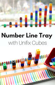 Unifix cubes that are phonics manipulatives? Number Line Tray With Unifix Cubes No Time For Flash Cards