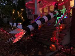 They turned on the juice, and this shook loose … all 10 feet of inflatable glowing glory. My Fiance Created The Beetlejuice Sand Worm To Deliver Candy On Saturday Imgur