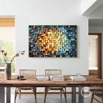 Buy Wood Wall Art of Sun Wood Mosaic Sculpture,abstract ...