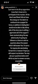 Ashley Marti will not be taking part in the Sailing Yacht reunion :  rbelowdeck