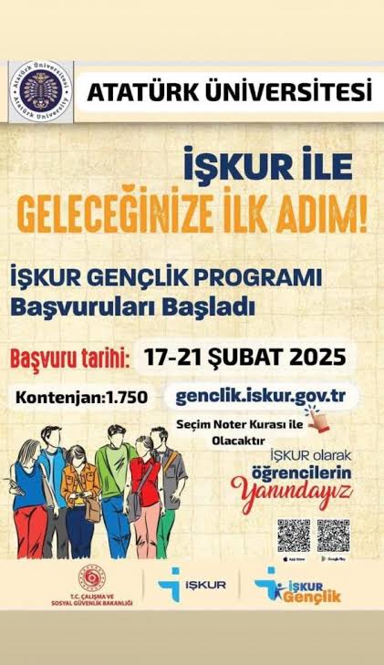 İŞKUR GENÇLİK PROGRAMI BAŞVURULARI BAŞLADI! – Kariyer Planlama ve Mezun İzleme Uygulama ve Araştırma Merkezi