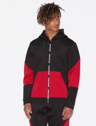 Armani exchange men's sz large a|x logo long sleeve hoodie sweatshirt red. Armani Exchange Neoprene Sweatshirt Hoodie For Men A X Online Store