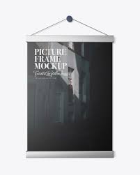 Download Metallic Picture Frame Mockup In Stationery Mockups On Yellow Images Object Mockups PSD Mockup Templates