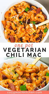Chili Mac And Cheese Chili Mac This One Pot Vegetarian Recipe Is Perfect For Dinner Tasty Vegetarian Recipes One Pot Vegetarian Vegetarian Recipes Dinner