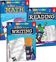 Download Pdf 180 Days Of Practice For 4th Grade Set Of 3 Assorted Fourth Grade Workbooks For Kids A Third Grade Math Games Teacher Created Materials Book Set