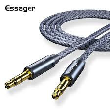 Essager Aux Cable Speaker Wire 3 5mm Jack Audio Cable For Car Headphone Adapter Jack 3 5 Mm Cord For Microphone Samsung S Speaker Cable Jack Audio Speaker Wire