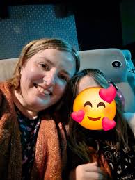 The Small Sprog and I went to see Wild Robot. It made me Feel Things. I was  not prepared! Send helps 🤣😅 (Great film. Amazing. 👌) * (Pic: myself and  the smallest