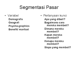 Segmentasi, produk pasar dan positioning produk segmentasi pasar sangat penting bagi perusahaan. Pengantar Riset Pasar Riset Geografi Pemasaran Triarko Nurlambang