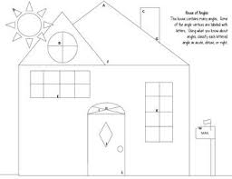 Angles Worksheet Acute Obtuse Right House Of Angles Angles Worksheet Angles Math Math Geometry