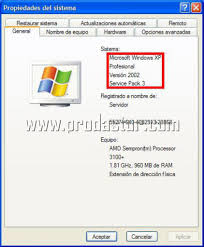If you still use the microsoft windows xp operating system, you'll surely be interested in its latest update: Averiguar Service Pack Y Arquitectura Del Sistema Operativo Prodastur