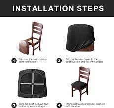 4.5 out of 5 stars. Buy Genina Waterproof Seat Covers For Dining Room Chairs Covers Dining Chair Seat Covers Kitchen Chair Covers Slipcovers White 4 Pcs Online In Vietnam B0912lkntw