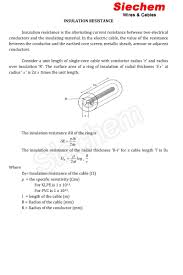 insulation resistance calculation siechem