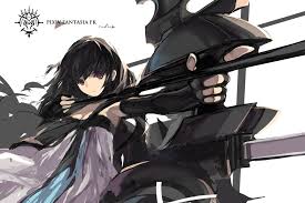 Wallpaper sword game anime short hair katana boy mmorpg. Anime Ninja Girl With Black Hair And Red Eyes Otaku Wallpaper
