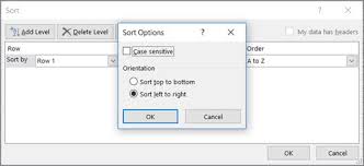 Where you have identical information in more than one field tip: Sort Data In A Range Or Table Excel